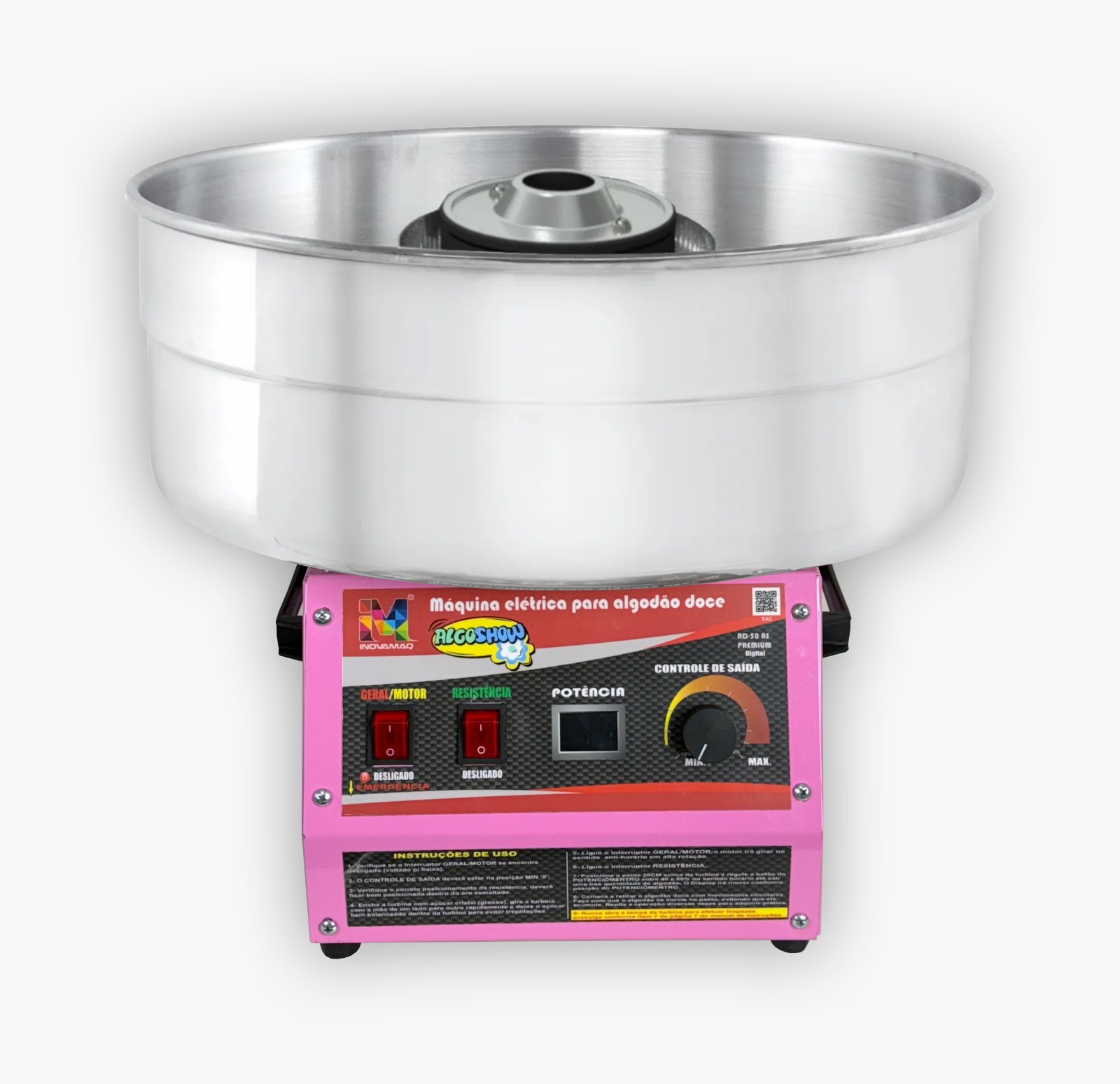 Máquina de Algodão Doce Digital AD-50 Premium – Algoshow – Inovamaq